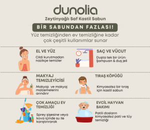 Dunolia Kastil Sabun Kullanım alanları